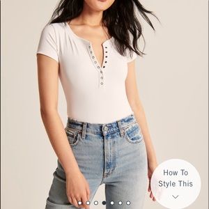 abercrombie short sleeve bodysuit